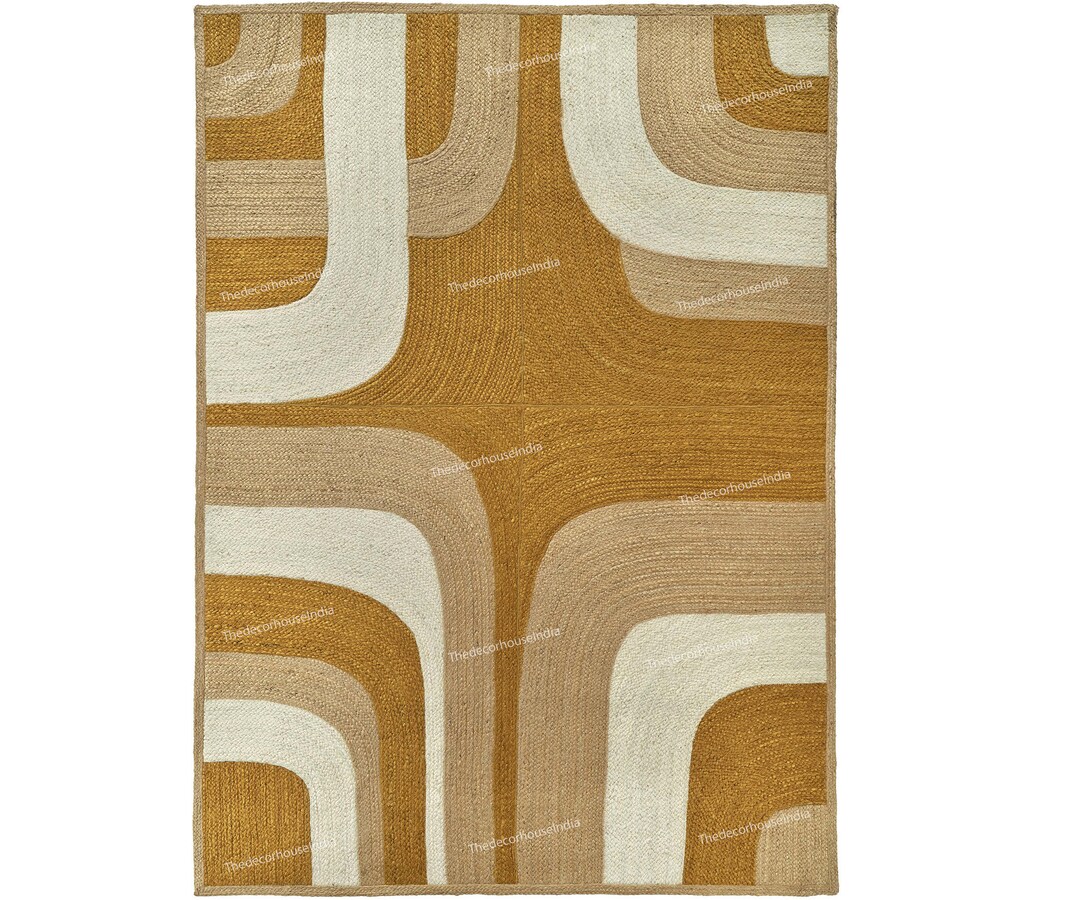 Hand Braided Jute Rug Natural Jute Rug Yellow Mustard Rug Etsy