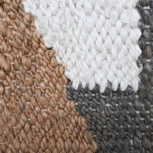 Indian Jute Rug, Braided Jute Rug, Black Brown Rug, Living Room, Custom Size Rug, Rectangle Rug, Moroccan Rug 4x6 6x9 9x12 Feet