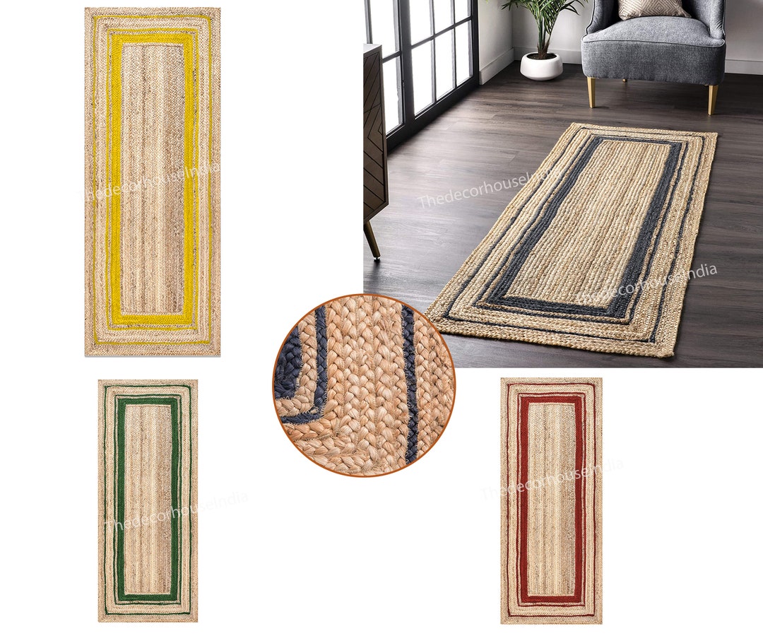 Indian Jute Rug Handmade Braided Jute Rug Custom Size Jute Etsy