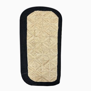 Handmade Jute Rug, Black Border, Modern Bohemian Decor