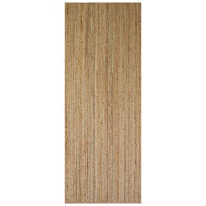 May include: A rectangular, natural-toned jute rug with a vertical striped pattern. The rug's texture is visible, showcasing the woven fibers. The neutral color palette makes it suitable for various interior design styles. The rug measures approximately 60 inches wide and 96 inches long.