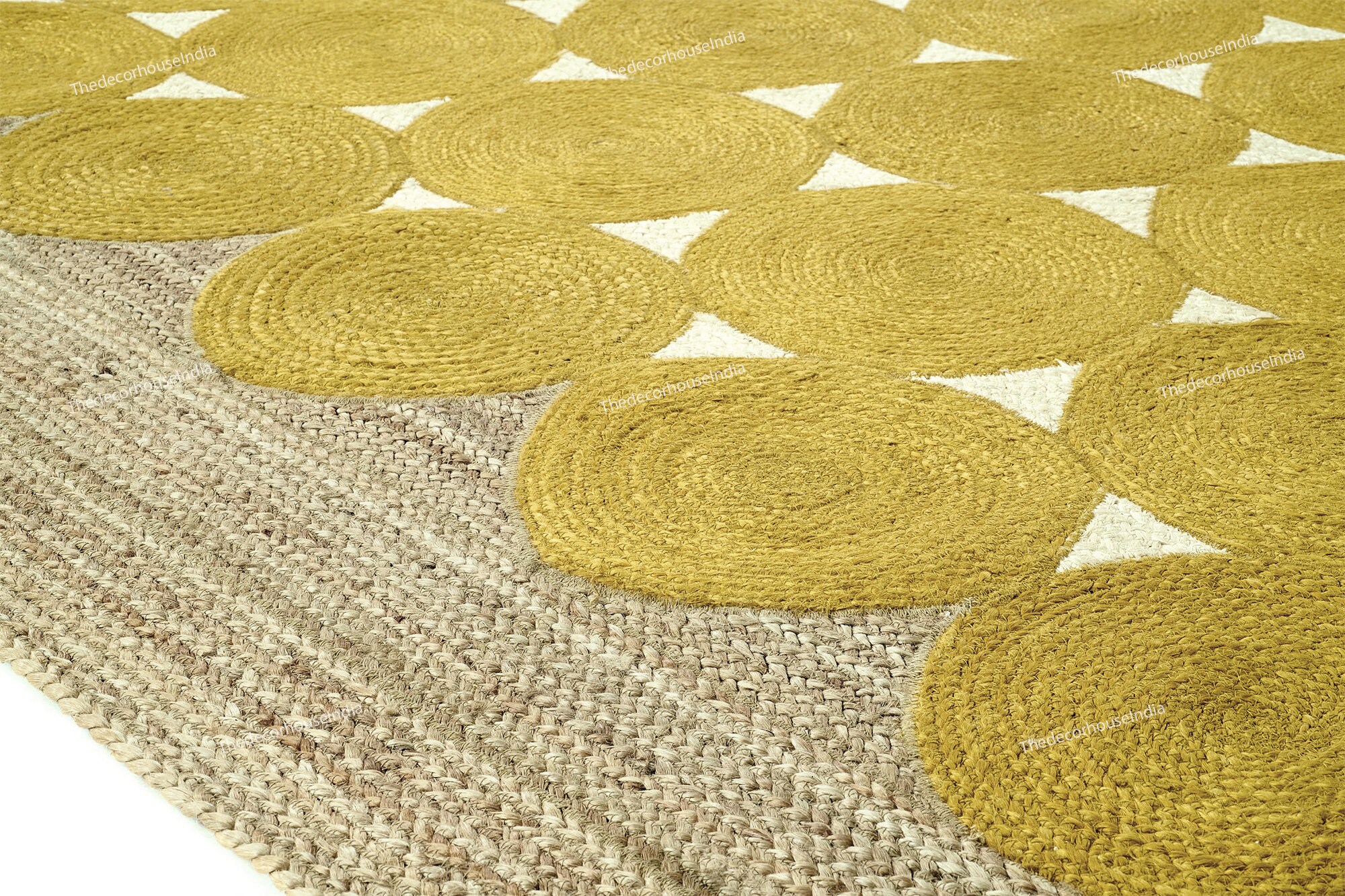 Handmade Jute Area Rug Modern Designer Rugs Yellow Jute Rug Hand