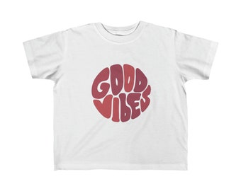 Good Vibes Red Toddler Jersey Tee, good vibes jersey, good vibes tee, toddler jersey, toddler tee