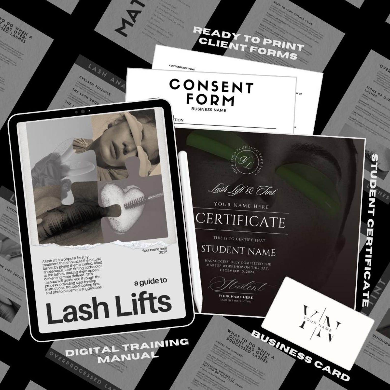 Lash Lift Training Editable Guide | Lash Lift and Tint Training Manual ...