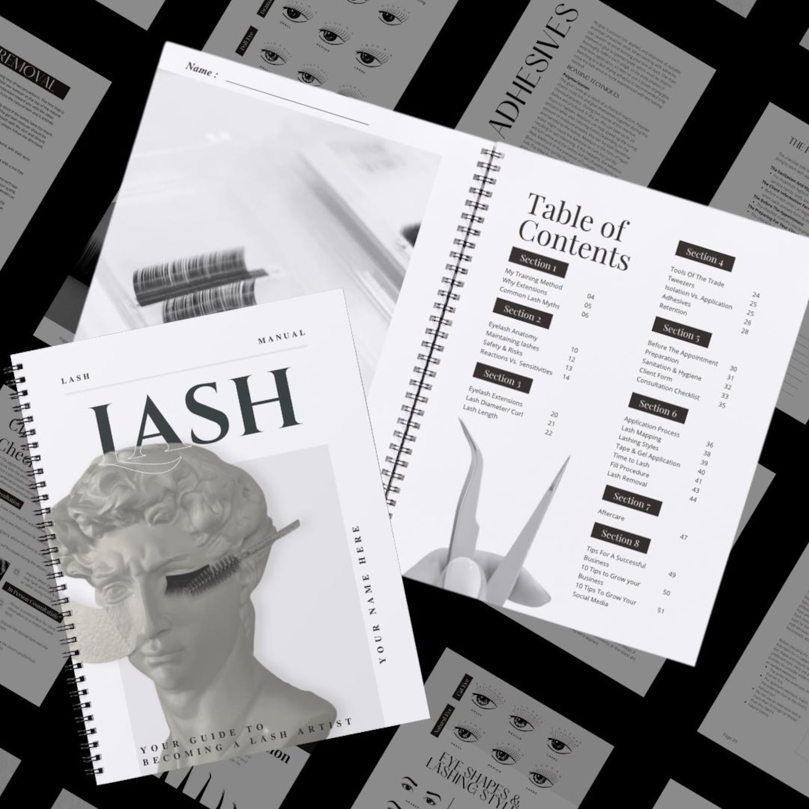 Lash Extension Training Editable Guide | Lash Tech Training Manual ...