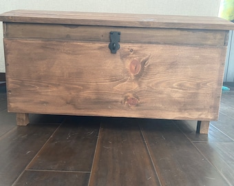 Rustic Pine treasure Chest. Blanket Chest. Hope Chest.