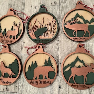 Rustic Nature Christmas Ornaments