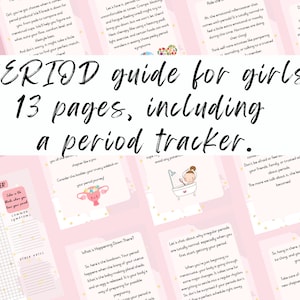 PERIODE-gids voor meisjes. Informatieboekje voor meisjes. Mijn gids om een vrouw te worden. Digitale download van 13 pagina's incl. een periodetracker.
