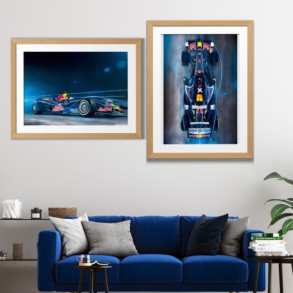 Formula 1 posters I Red bull racing poster set of 2 I Digital download.