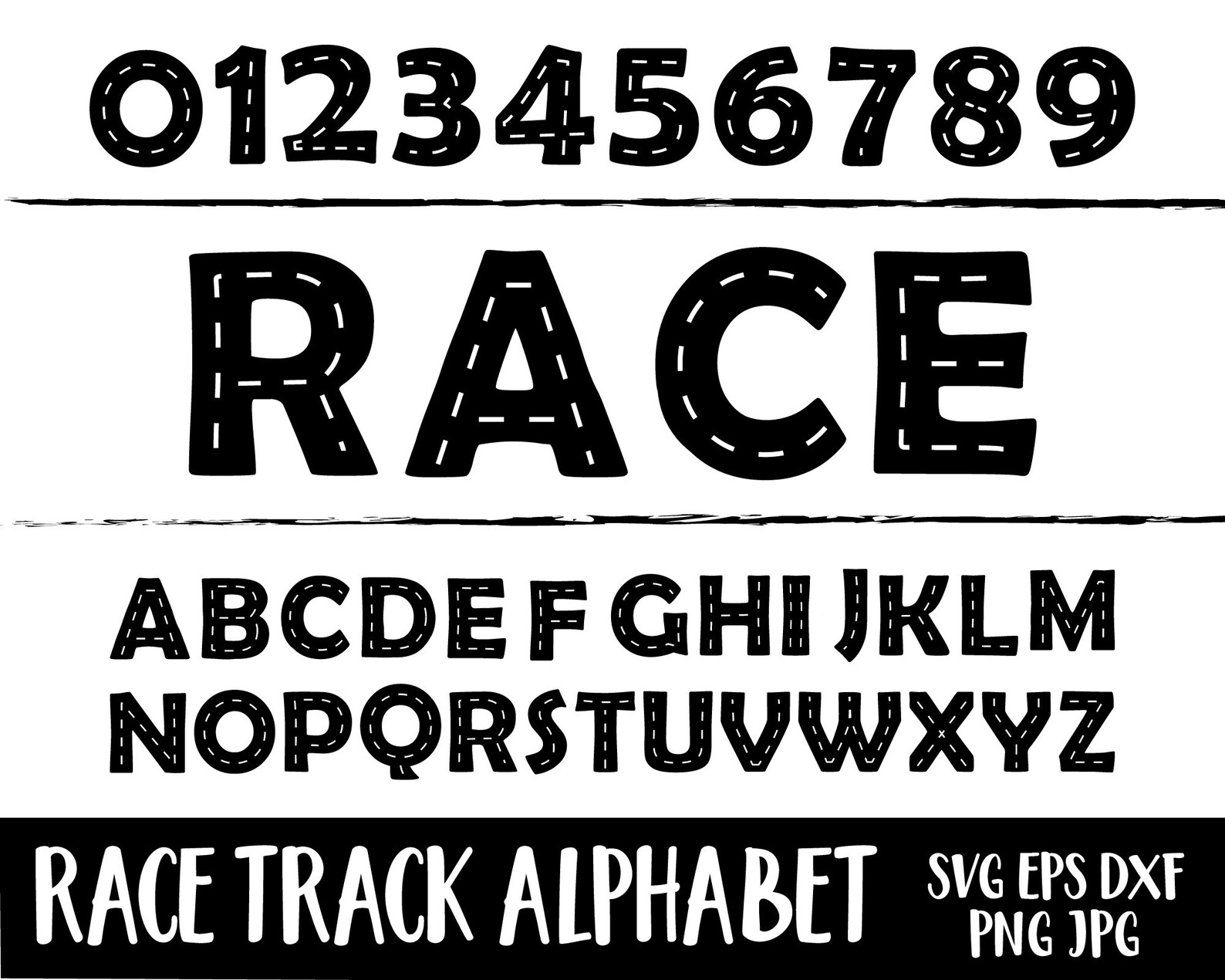 Race Track Alphabet SVG, Road Numbers, Letters SVG, Road Bundle, Car