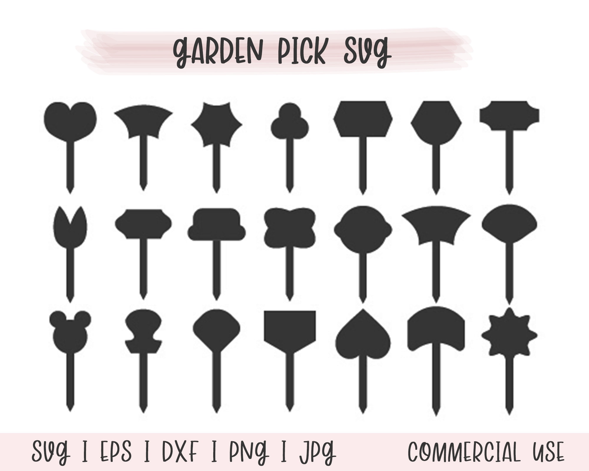 Garden Pick SVG Bundle, Garden Pick Svg, Garden Markers, Plant Pick