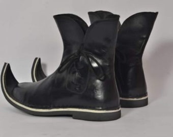 Medieval Leather Boots Mens | Ankle Renaissance Boots | Sca Larp Mens Shoes