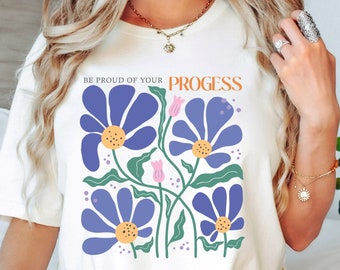 Blumenshirt/Ermutigungsshirt/Matisse-Shirt/Wildblumen-Shirt/Pflanzenmama-Tshirt/Boho-Wildblumen/Geschenke für Frauen.