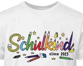 T-Shirt Schulkind since 2024 personalisiert für die Einschulung/ Vorschule/ Grundschule und die erste Klasse