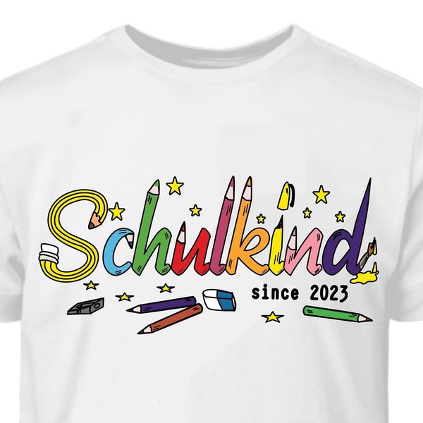 T-shirt Schulkind since 2024 personalized for school enrolment/preschool/primary school and first grade