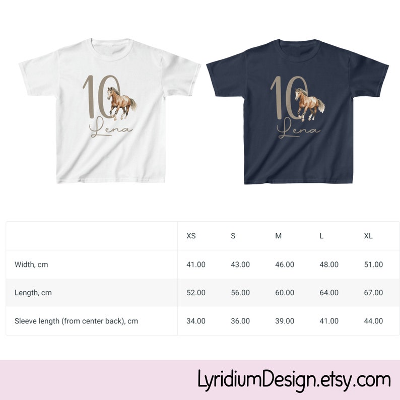 Braunes Pferd Geburtstaghirt personalisiert für Mädchen und Jungen/Geburtstaggeschenk/Party Shirt/Pferde Shirt T-Shirt navy