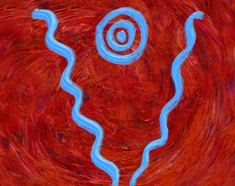 Channeled Energy Symbol Art • Original Painting Digital Download • Spiritual Wall Art • Sacred Geometry Meditation Printable
