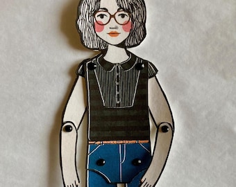Custom Paper Doll Portrait: Handmade Personalized Family Illustration