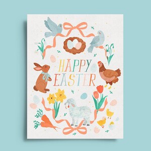 de voeux de Pâques | Illustration mignonne de Pâques | Joyeuses Pâques | voeux de Pâques pour vous | Célébration de Pâques | Idée cadeau pour Pâques