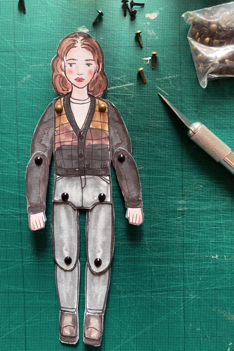 Custom Paper Doll Portrait Personalized Family Illustration Etsy