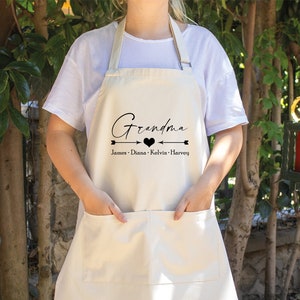 Custom Apron, Personalized Apron, Name Apron, Apron for Women, Apron for Mom, Gift for Grandma, Cooking Apron, Baking Apron, Chef Apron