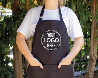 Custom Logo Apron, Personalized Apron, Custom Apron, Personalized Logo Apron, Kitchen Apron, Bulk Logo Apron, Cafe Apron, Restaurant Apron