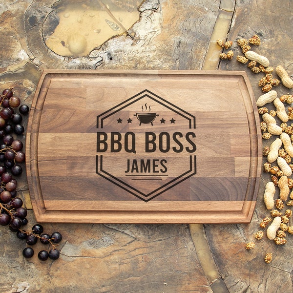 Custom BBQ Board, BBQ Cutting Board, Personalized Cutting Board, Custom Cutting Board, Custom Grill Board, Custom Meat Board, Gift for Dad