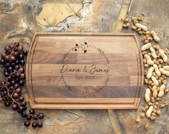 Couple Cutting Board, Personalized Charcuterie Board, Custom Cutting Board, Custom Cheese Board, Anniversary Gift, New Home Gift