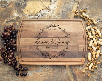 Personalized Cutting Board, Custom Cutting Board, Couple Cutting Board, Couple Charcuterie Board, Anniversary Gift, Handmade Gift