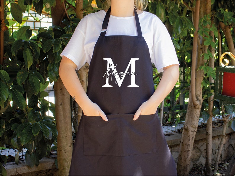 Personalized Name Apron, Custom Name Apron, Personalized Apron, Apron for Women, Men Apron, Kitchen Apron, Cooking Apron, Baking Apron image 1