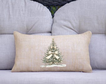 Burlap Cozy Pillow, Christmas Cozy Decor, Winter Decor Pillow, Christmas Decorations, Burlap Pillowcase, Farmhouse Pillow, Winter Pillow