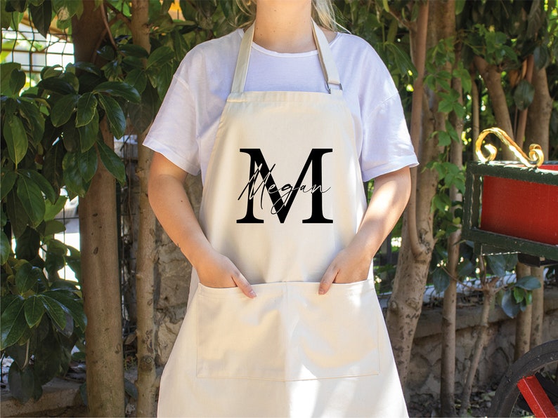 Personalized Name Apron, Custom Name Apron, Personalized Apron, Apron for Women, Men Apron, Kitchen Apron, Cooking Apron, Baking Apron image 2