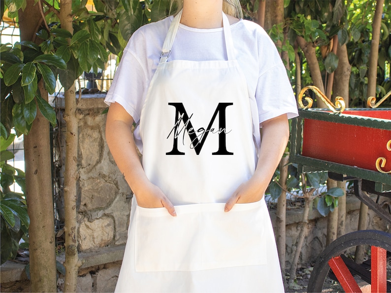 Personalized Name Apron, Custom Name Apron, Personalized Apron, Apron for Women, Men Apron, Kitchen Apron, Cooking Apron, Baking Apron image 5