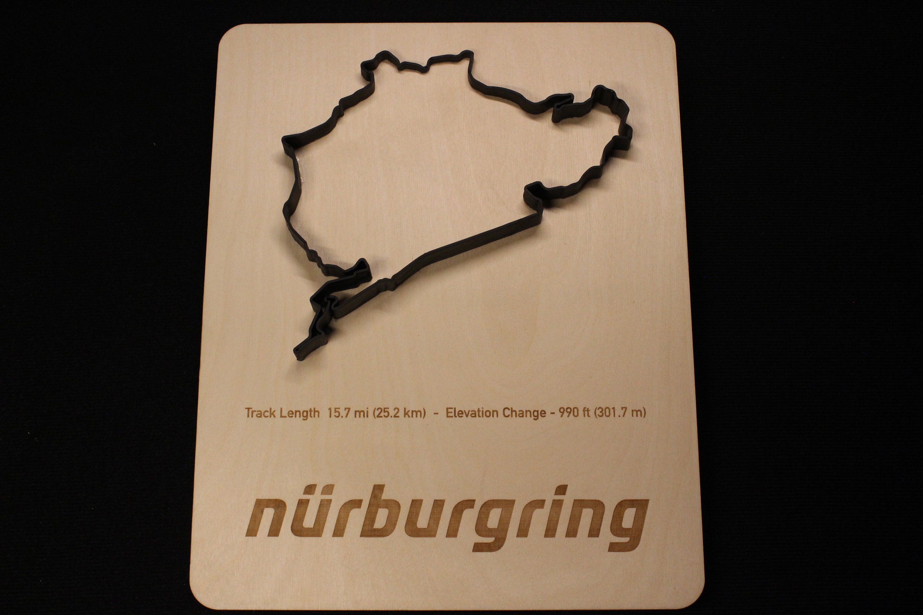 Nürburgring Motor Race Track Black Wall Art - 46cm | Black Country Metalworks