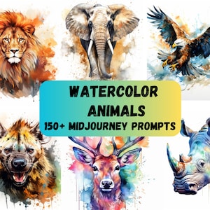 150+ Midjourney prompts watercolor animal prompts,Midjourney Art,Watercolor Animal,Digital art,AI Art,Midjourney Guide,Prompt Guide,Prompt