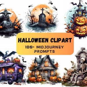 Midjourney Prompts Halloween Cliparts AI Autumn Arts Midjourney Prompts Clipart Halloween AI Prompt Clipart prompt Midjourney Guide ,Clipart