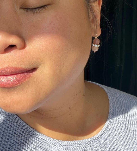 February Rose & Strawberry Quartz Holiday Glitz and Glam Chic