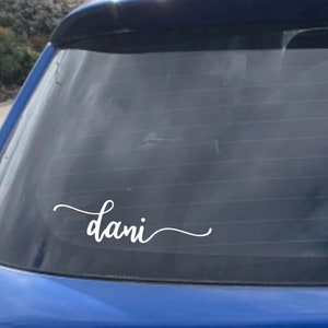 Aangepaste naam auto sticker sticker; Naam vinyl sticker voor auto, paardenvlotter, aanhangwagen, raam, hout; Gepersonaliseerde bruiloft naam sticker