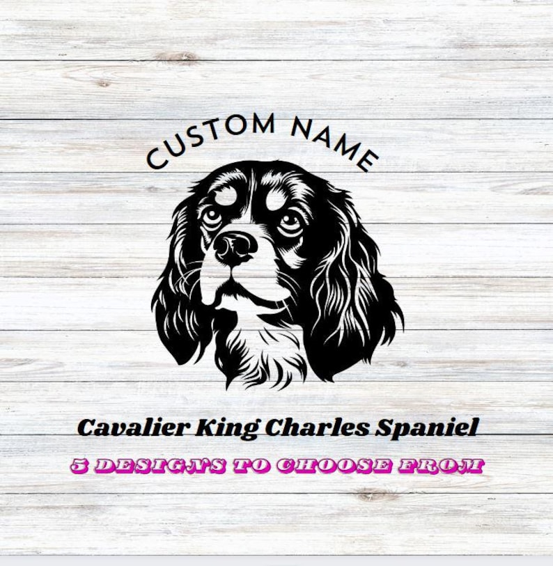 Cavalier King Charles Car Decal; Vinyl Dog Sticker for Car, Kennel ...