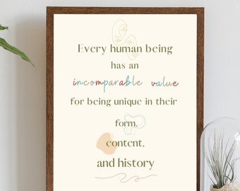 Arte de pared positivo, decoración con mensaje educativo, arte mural motivacional, poster imprimible, decoración para oficina, colegios, etc