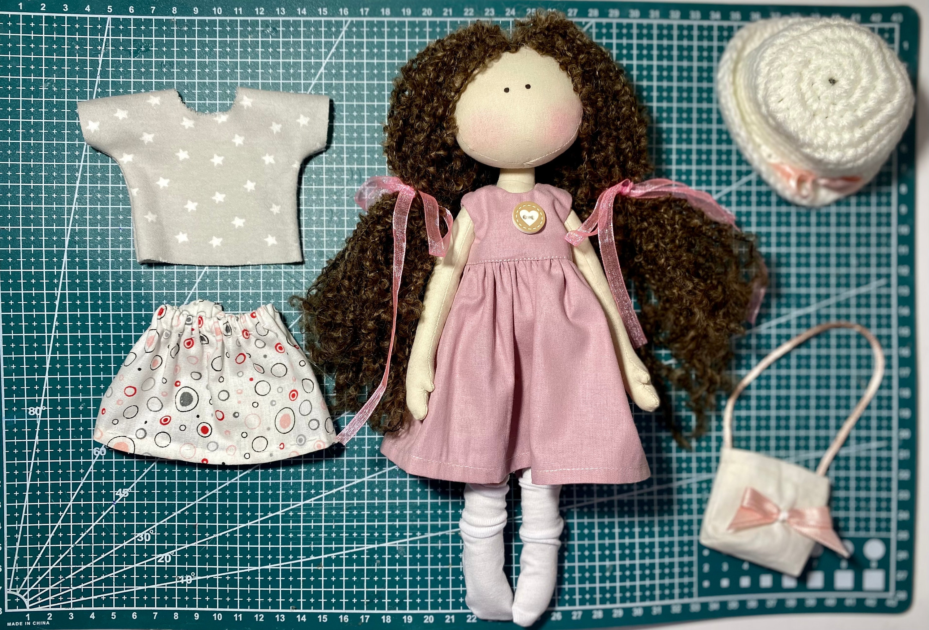 DIY Rag Doll Sewing Kit Cloth Doll Sets Fabric Dolls Sewing Kit Step by