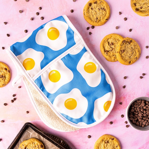 Sunny Egg Blue Double Oven Glove