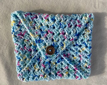 Blue Sprinkle Crochet Kindle Sleeve