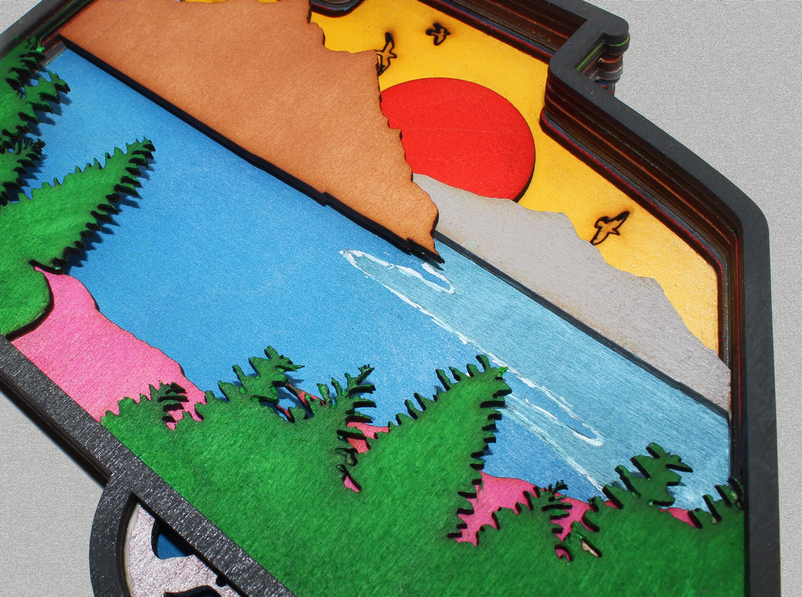 3D Camper SVG Multilayer SVG Laser Cut File for Glowforge, Cricut and