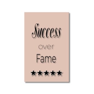 Success over Fame - Magnetic card of affirmation - Affirmation card for your intentional life - Motivation magnet