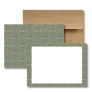 Ensemble de 5 cartes de correspondance Nuit magique  - Set of 5 notecards Magic Night- cartes de voeux vierges - toutes occasions