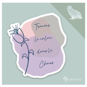 Autocollant - Trouver le calme dans le chaos - Sticker d'affirmation pour votre vie intentionnelle - autocollant de motivation en vinyle