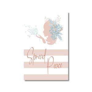 Spread Peace - Magnetic card of affirmation - Affirmation card for your intentional life - Motivation magnet