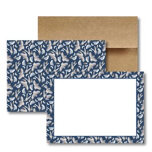 Ensemble de 5 cartes de correspondance Soir de lune - Set of 5 Moon Night correspondence cards - cartes de voeux vierges - toutes occasions