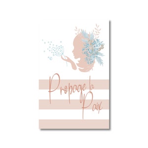 Propage la Paix  - Carte d'affirmation magnétique pour votre vie intentionnelle - Aimant de motivation